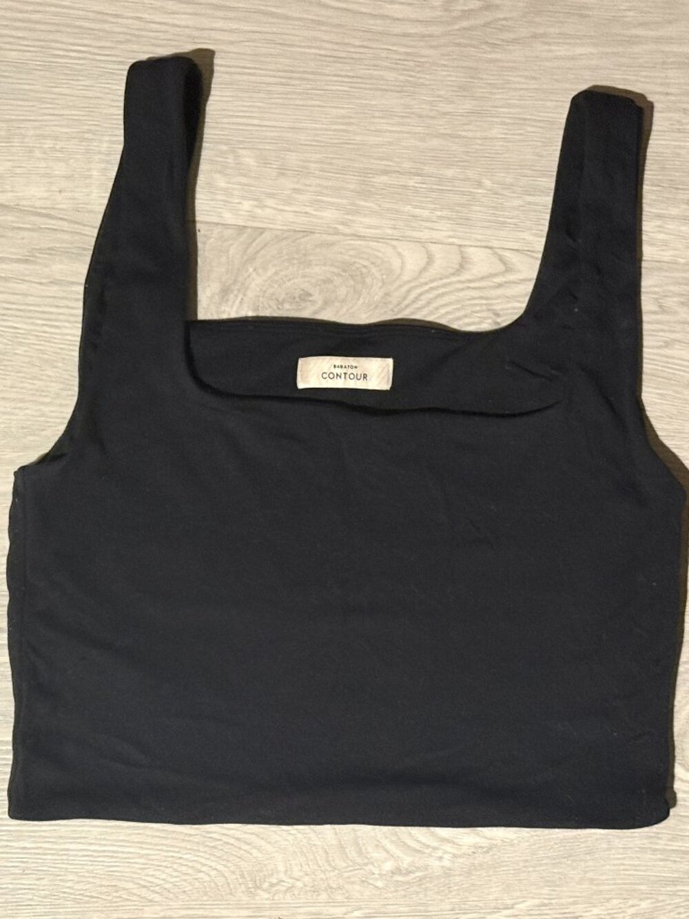 Babaton Black Contour Square Neck Tank